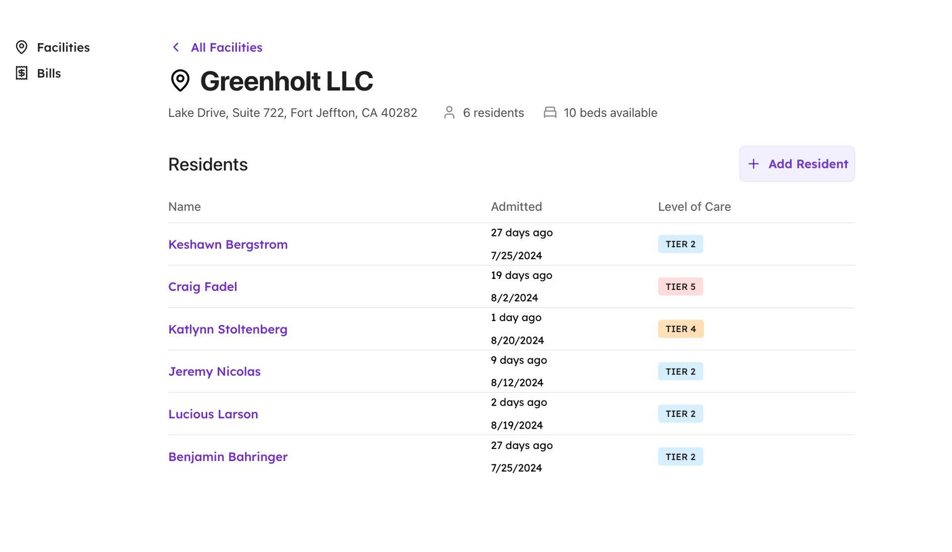 ChartX billing dashboard