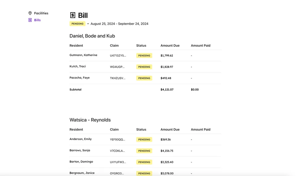 Billing Visibility